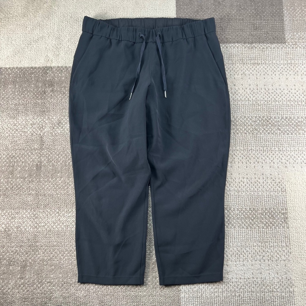 Lululemon On the Fly Crop Pant Black Size 12 W6AVMS Drawstring Joggers